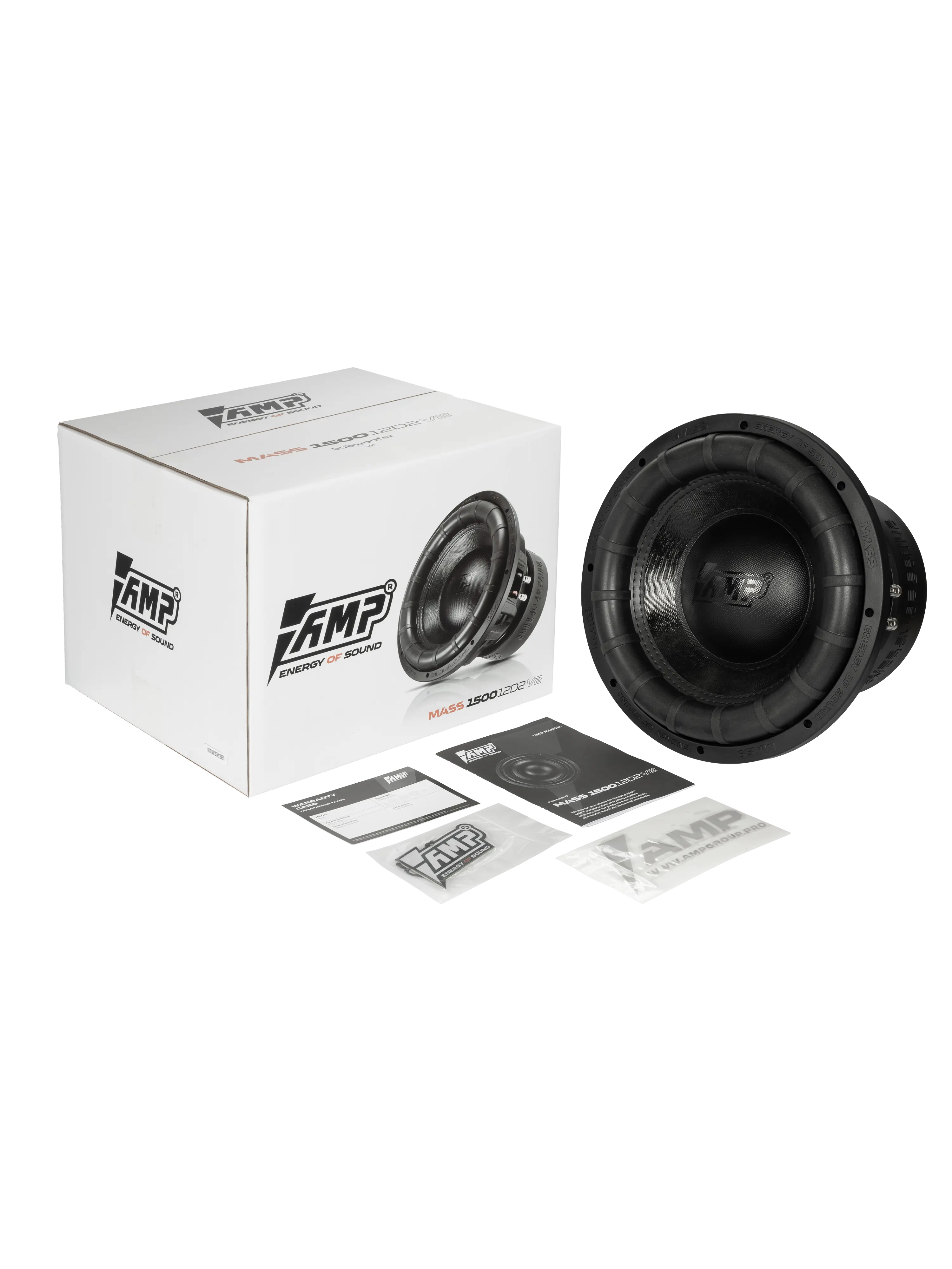 Сабвуферный динамик AMP MASS 1500 12D2 V.2 (2+2 Ом, rms1500): оптовый каталог AMP GROUP для дилеров. Модели, характеристики и фотографии. Условия заказа и сотрудничества уточняйте у менеджера.