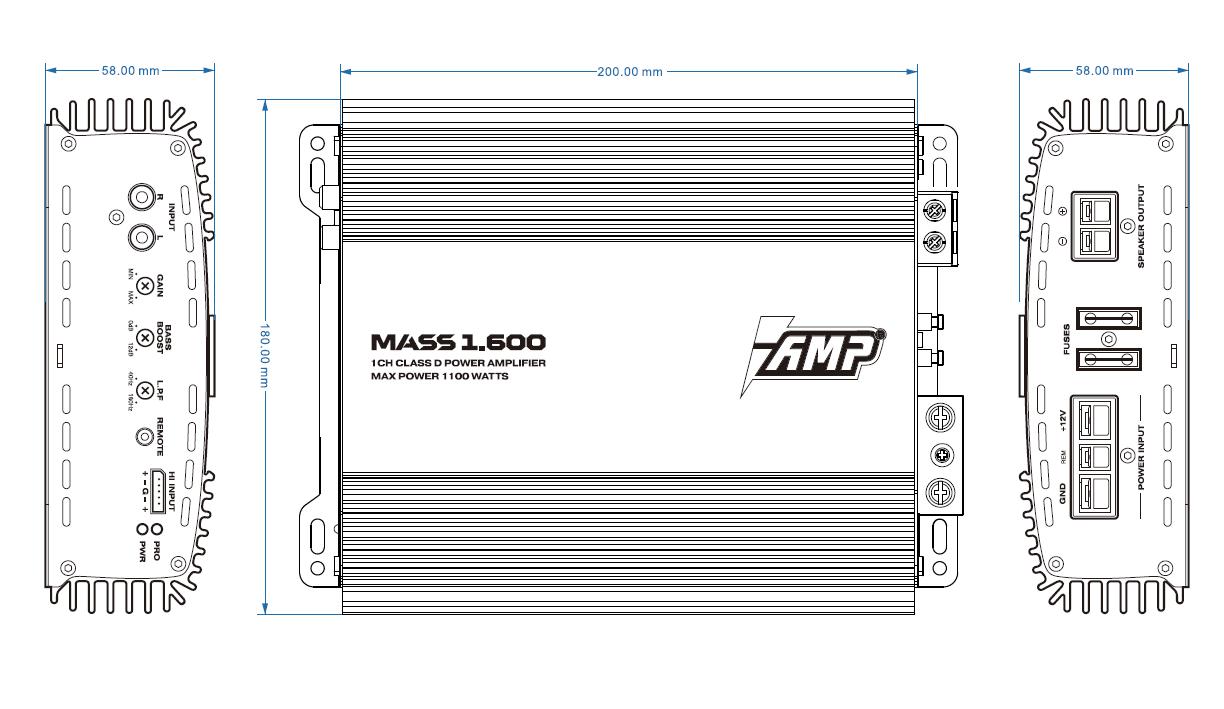 Усилитель AMP MASS 1.600 оптом — цена от партии. Поставки для магазинов и установочных центров | AMPGROUP

