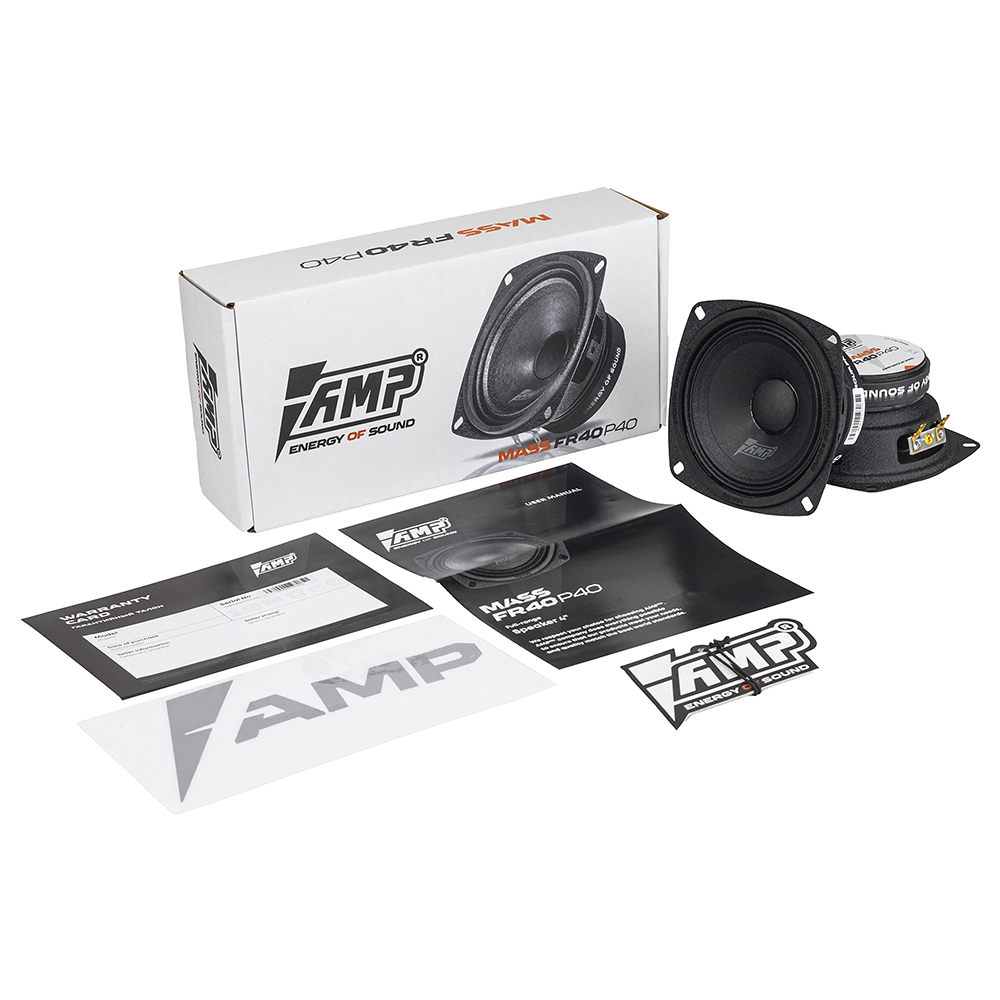 Акустика эстрадная AMP MASS FR40P40 (4ом) широкополосная оптом — цена от партии. Поставки для магазинов и установочных центров | AMPGROUP
