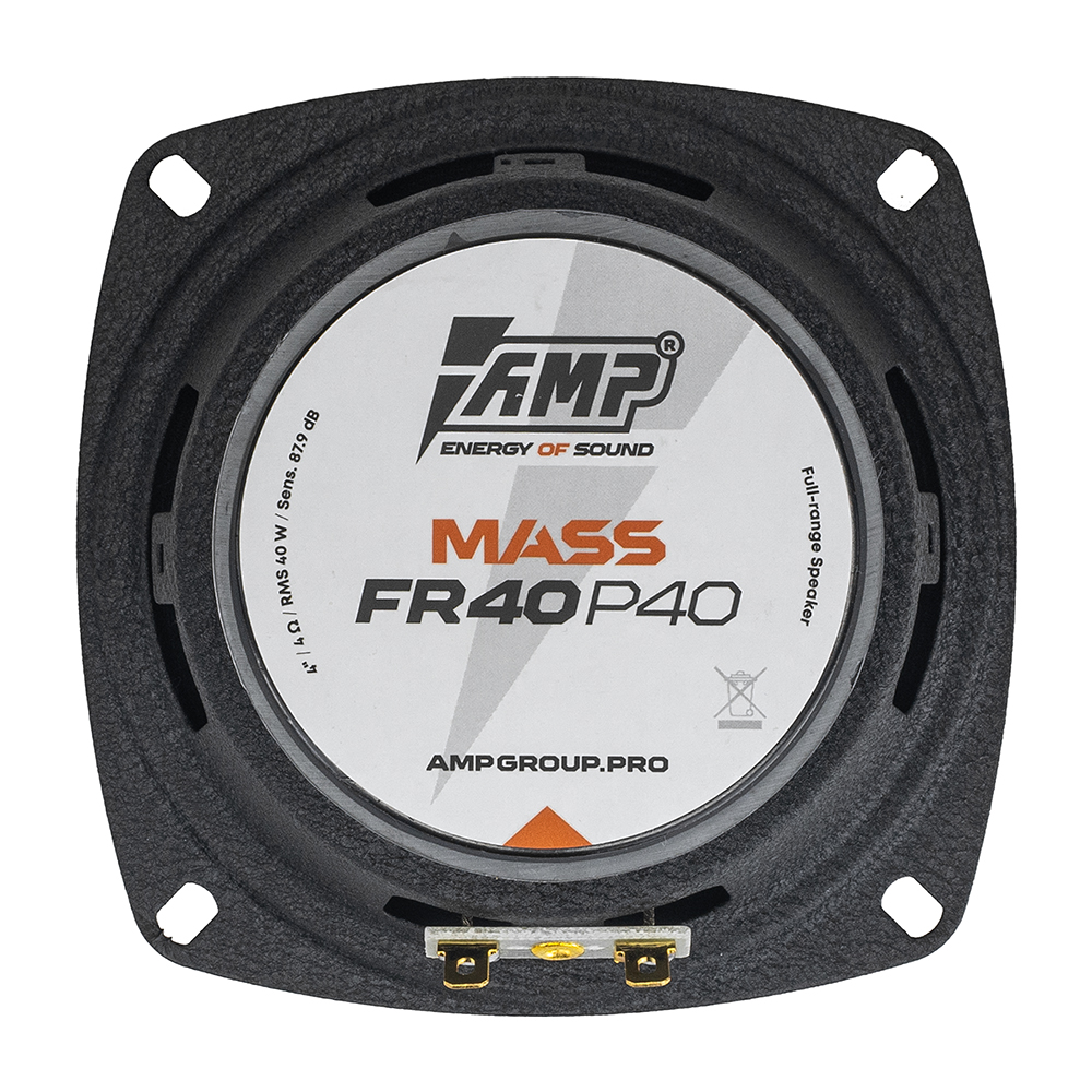 Акустика эстрадная AMP MASS FR40P40 (4ом) широкополосная оптом — цена от партии. Поставки для магазинов и установочных центров | AMPGROUP

