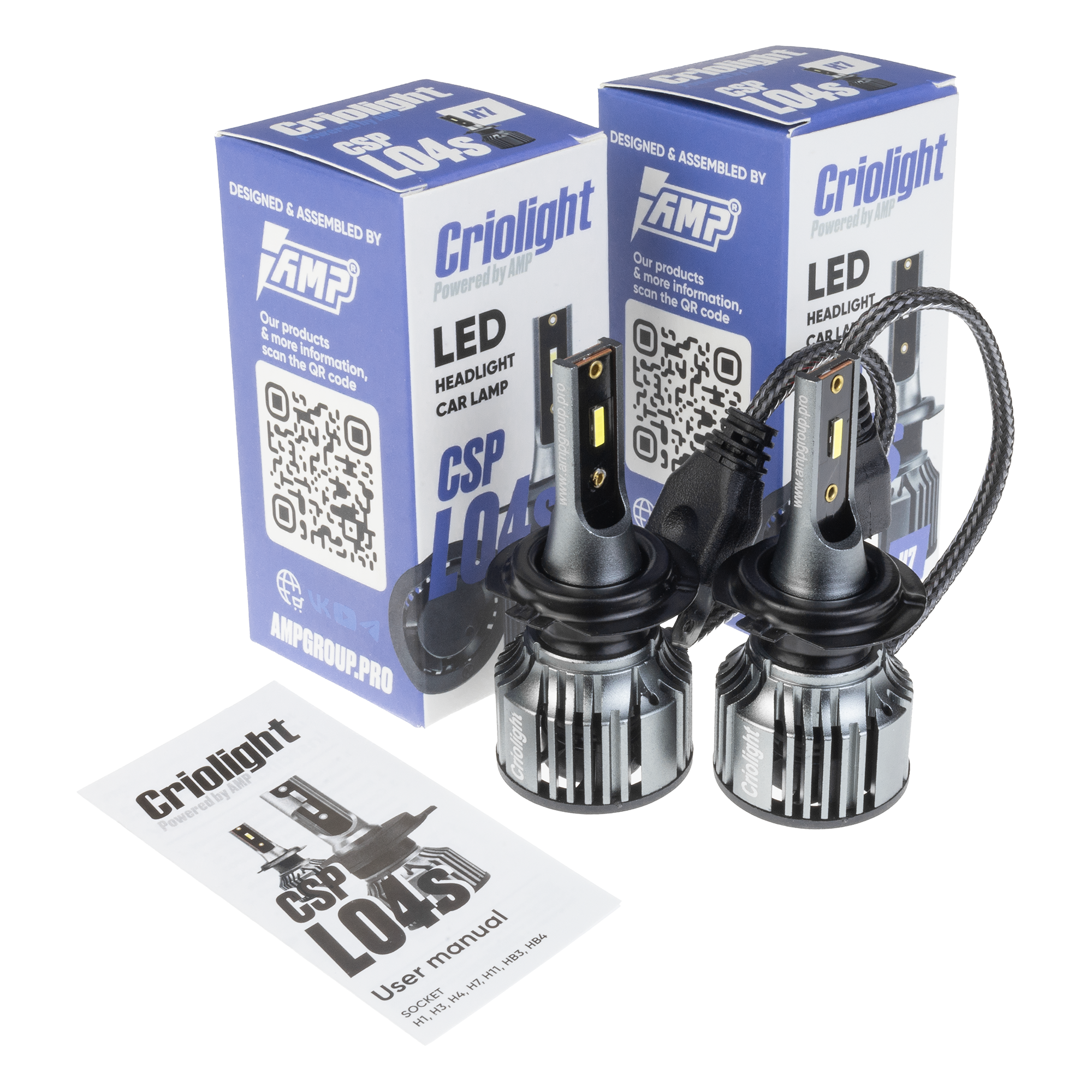 Светодиод головного света AMP/Criolight CSP L04S H7 оптом — цена от партии. Поставки для магазинов и установочных центров | AMPGROUP
