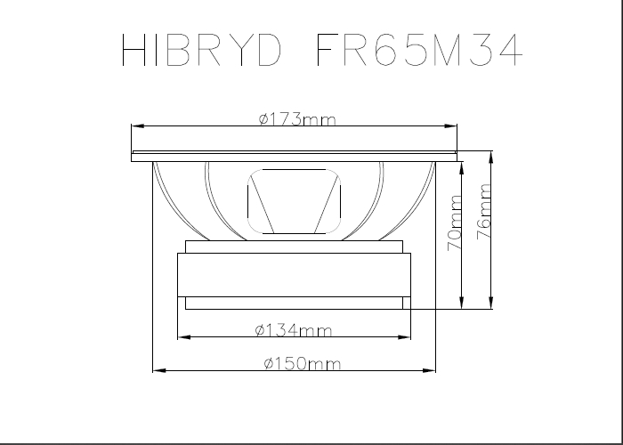 Акустика эстрадная AMP Hybrid FR65M34 широкополосная (1шт.) оптом — цена от партии. Поставки для магазинов и установочных центров | AMPGROUP
