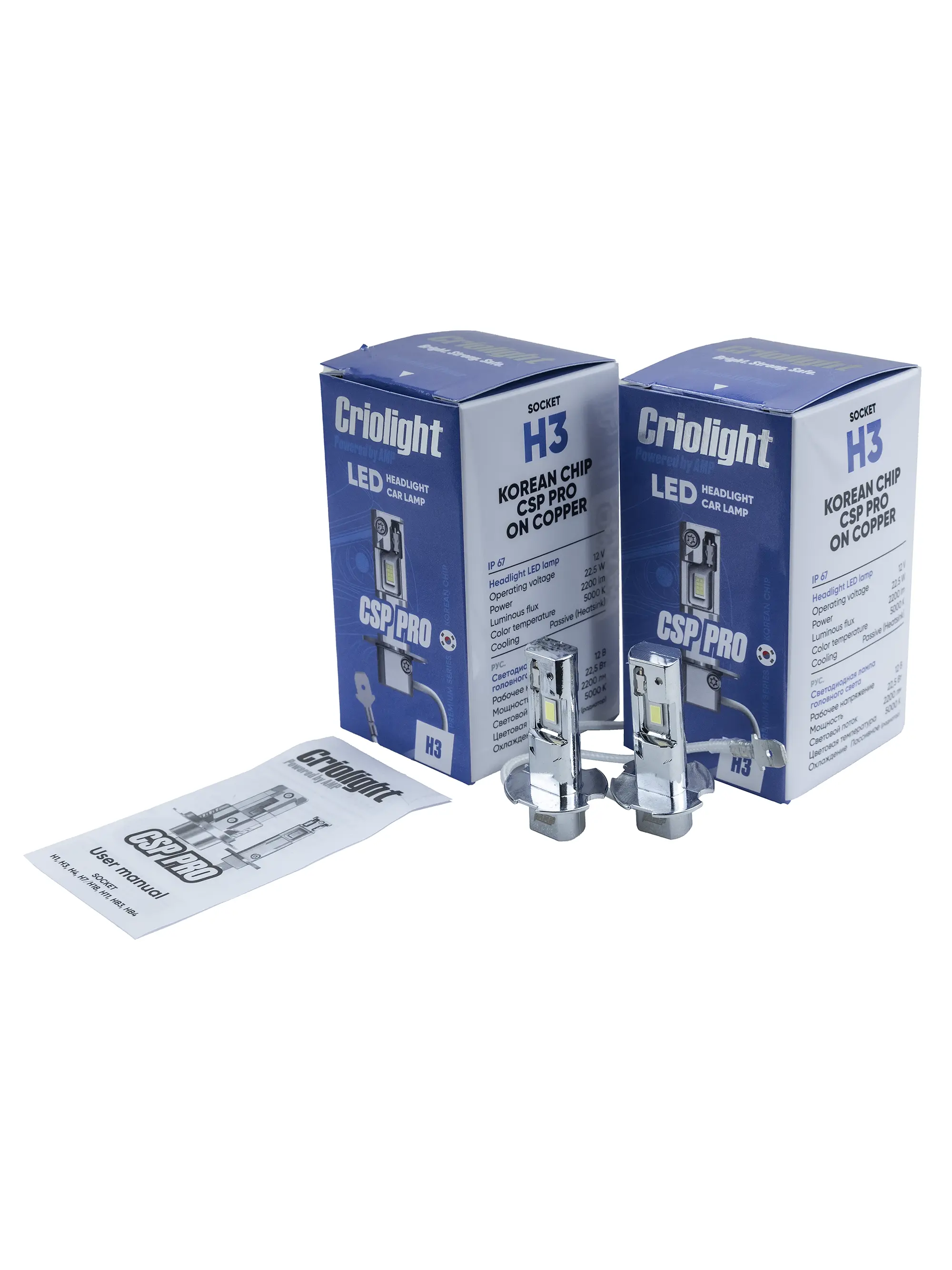 Светодиод головного света AMP/Criolight PRO CSP H3 оптом — цена от партии. Поставки для магазинов и установочных центров | AMPGROUP
