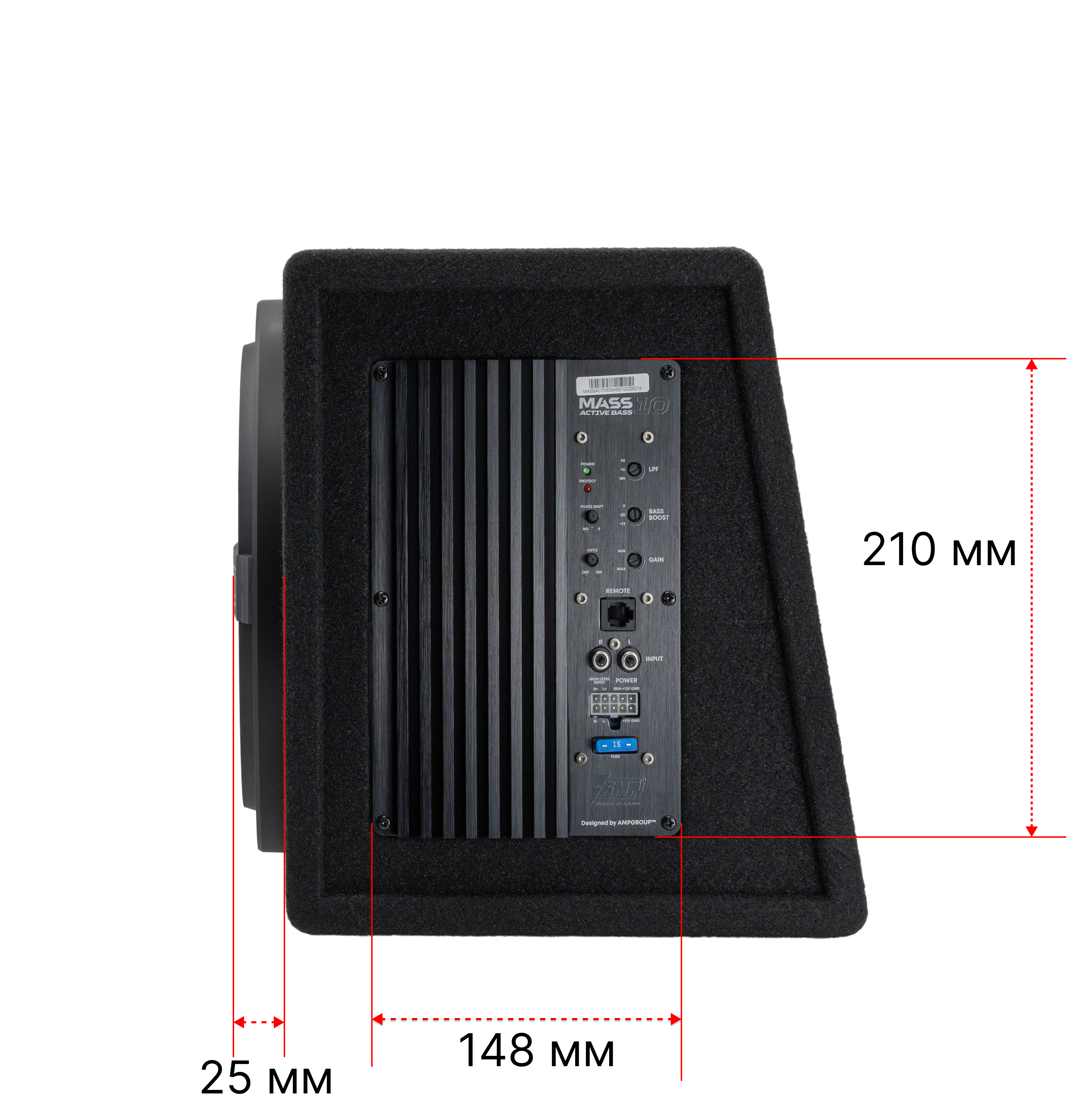 Сабвуфер корпусной активный AMP MASS ACTIVE BASS 10 оптом — цена от партии. Поставки для магазинов и установочных центров | AMPGROUP

