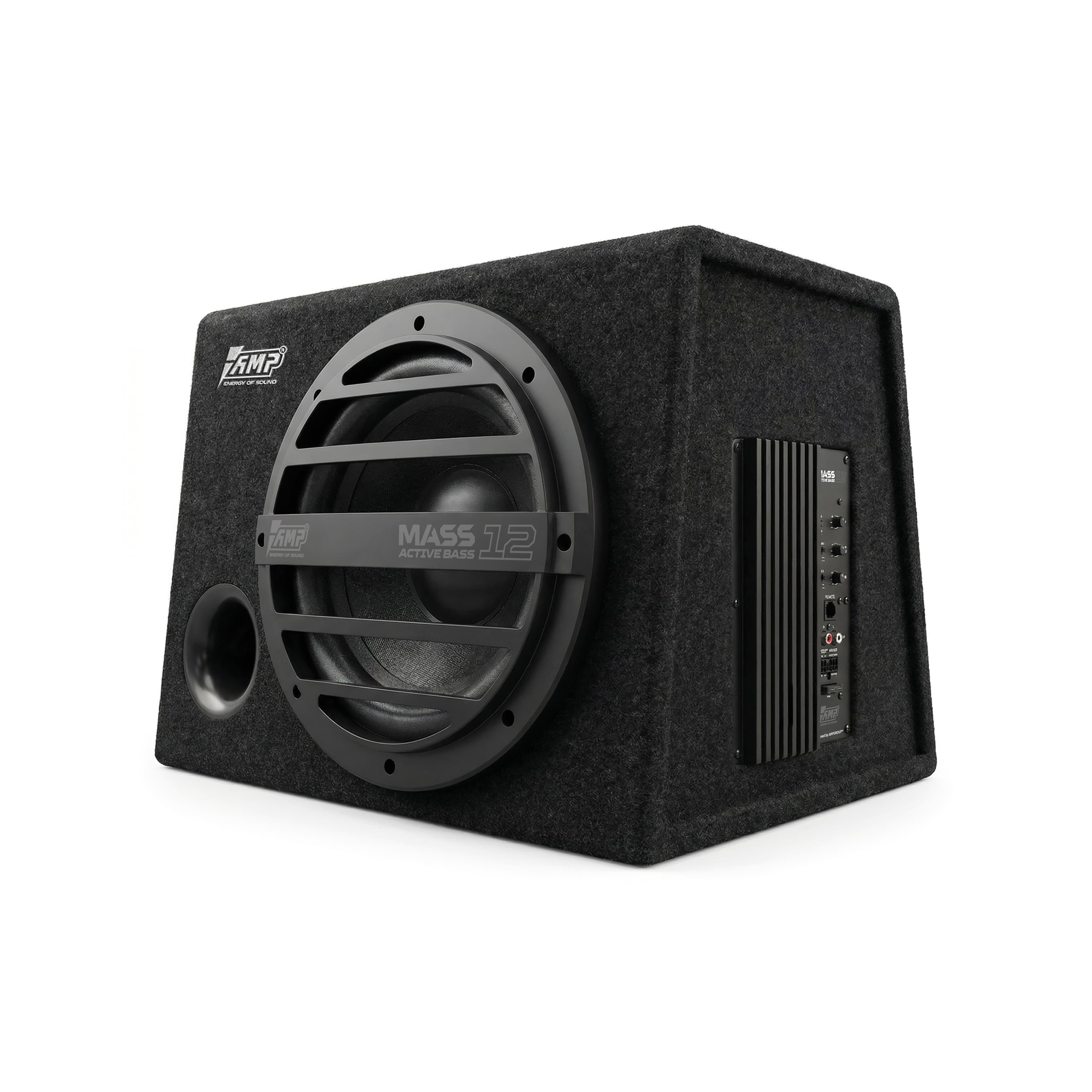 Сабвуфер корпусной активный AMP MASS ACTIVE BASS 12 оптом — цена от партии. Поставки для магазинов и установочных центров | AMPGROUP
