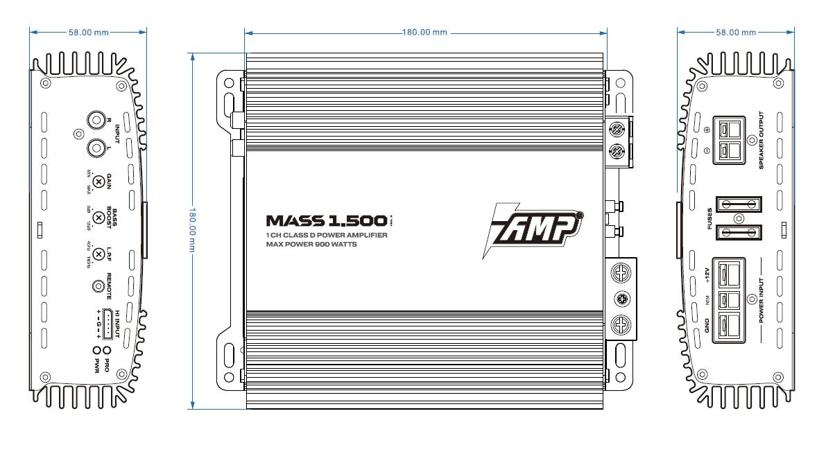 Усилитель AMP MASS 1.500 ver.2 оптом — цена от партии. Поставки для магазинов и установочных центров | AMPGROUP
