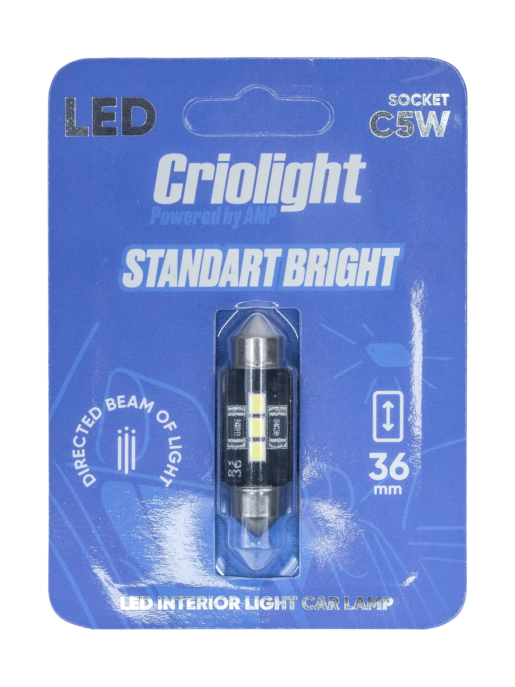 Светодиод салонный AMP StandartBright C5W(36mm) 1 штука оптом — цена от партии. Поставки для магазинов и установочных центров | AMPGROUP

