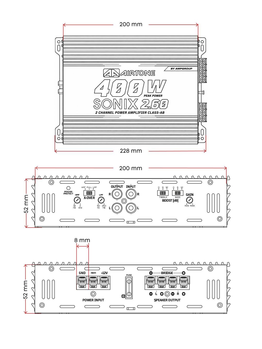 Усилитель AIRTONE SONIX 2.60 (10) оптом — цена от партии. Поставки для магазинов и установочных центров | AMPGROUP

