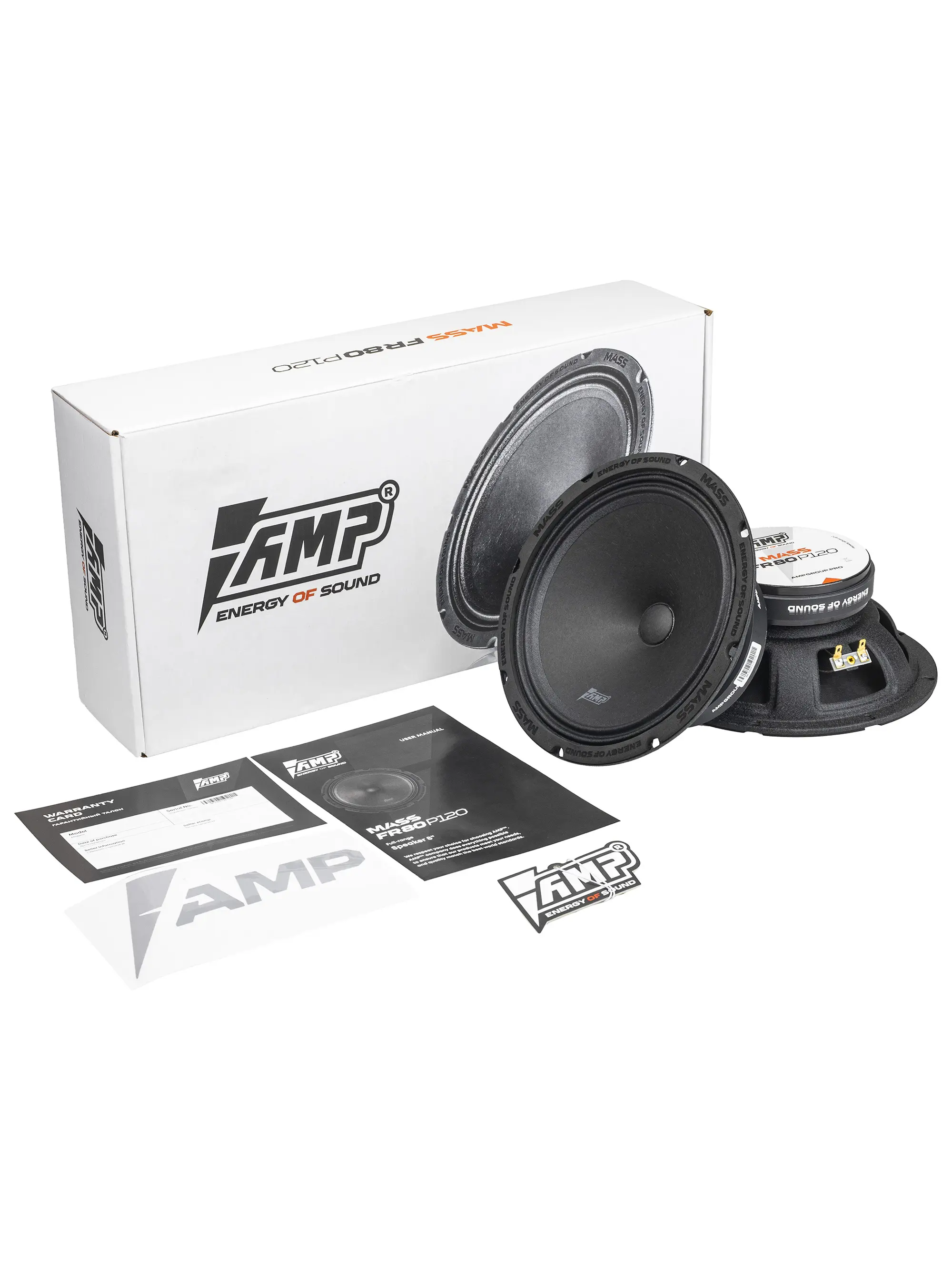 Акустика эстрадная AMP MASS FR80P120 (4ом) широкополосная оптом — цена от партии. Поставки для магазинов и установочных центров | AMPGROUP
