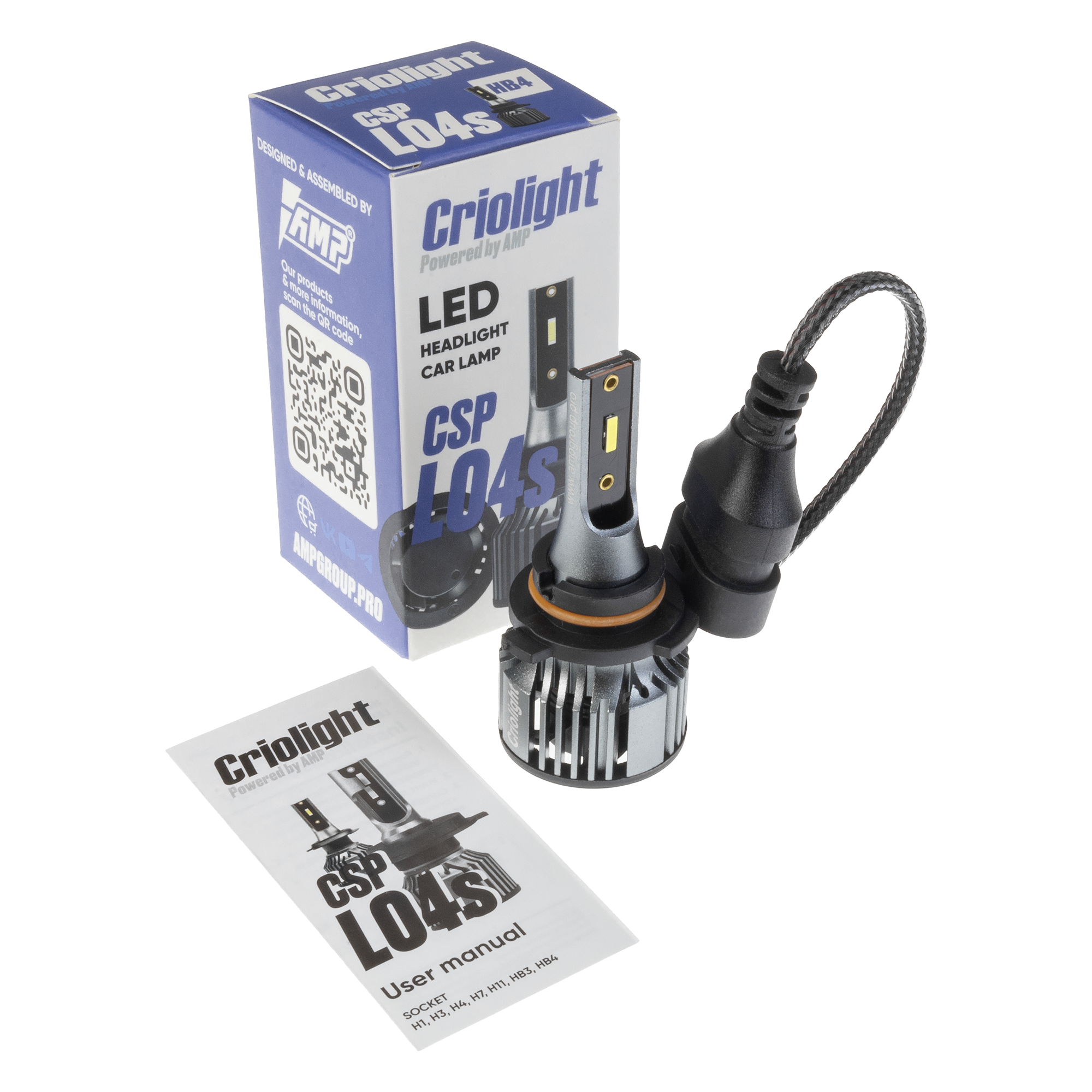 Светодиод головного света AMP/Criolight CSP L04S HB4 оптом — цена от партии. Поставки для магазинов и установочных центров | AMPGROUP
