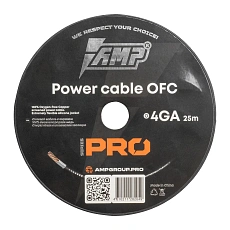 Провод силовой AMP PRO 4Ga OFC Extremely flexible Черный (25м) медь 100% оптом — цена от партии. Поставки для магазинов и установочных центров | AMPGROUP
