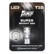 Светодиод габаритный AMP 360 SuperBright T10 1 штука оптом — цена от партии. Поставки для магазинов и установочных центров | AMPGROUP
