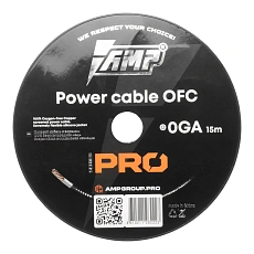 Провод силовой AMP PRO 0Ga OFC Extremely flexible Черный (15м) медь 100% оптом — цена от партии. Поставки для магазинов и установочных центров | AMPGROUP
